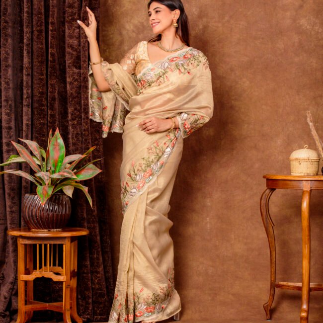Saree model walking