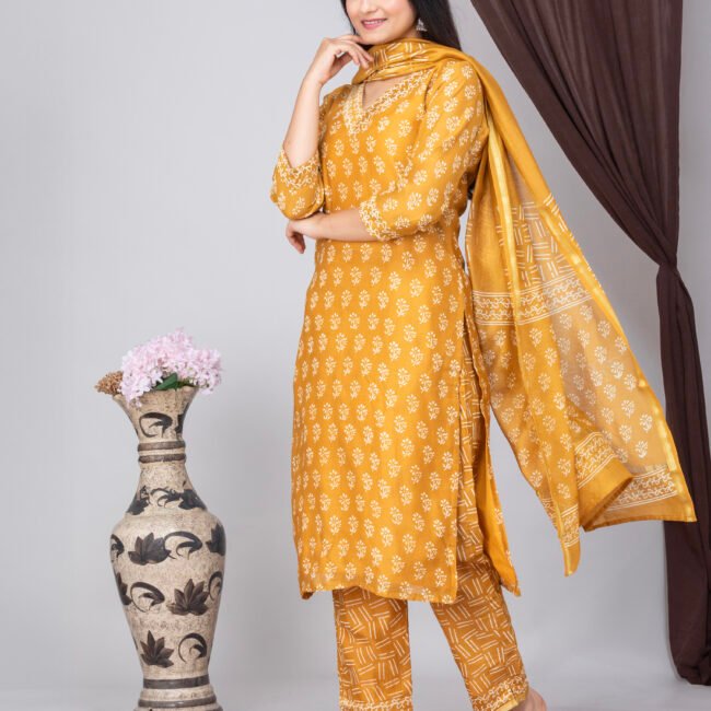 orange Chudidar fashion shoot showcasing latest ethnic wear trends